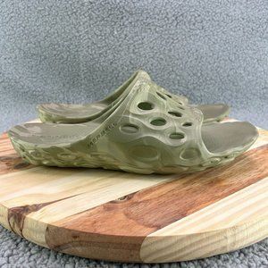 Merrell Sandals Men's Hydro Slide Beige Green Open Toe Slip-On Sz 11